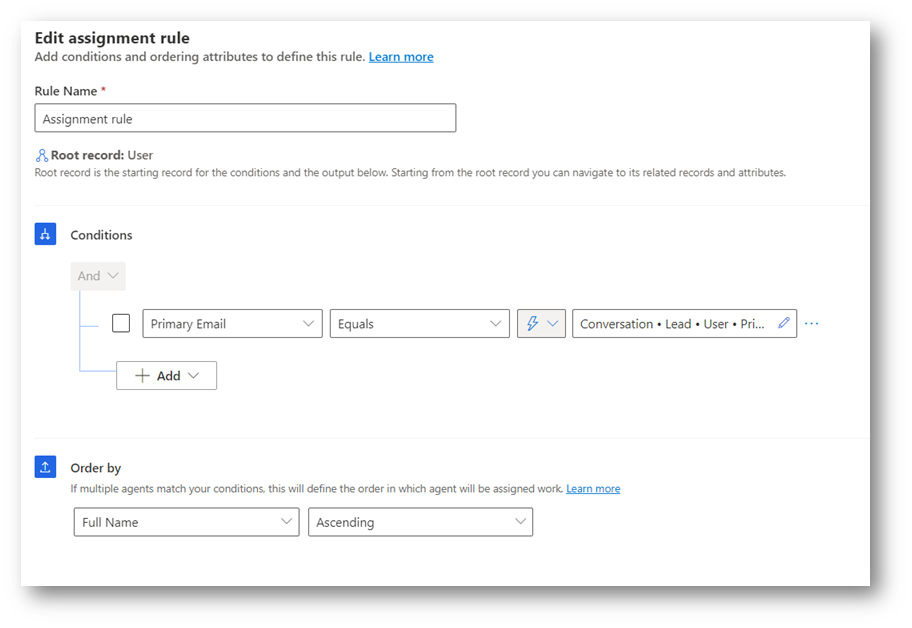 assignment rules in dynamics 365